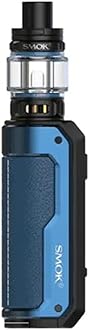 JJA Fortis Kit 80W For Smok, 0.96-Inch TFT Color Display, Type-C Fast Charging, Single 18650/21700 Battery (Not Included), Easy To Grip And Non-Slip, 2ML Cartridge No Nicotine, (Blue)