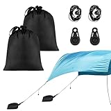 2 Pack Beach Shade Accessories Compatible with Shibumi Beach Canopy,Sandbags Weight No Wind Sun Canopy Assist,Canopy Weights to Provide Shade in Breezes/No Wind Form Tent-Like Shape(Excluding Canopy)