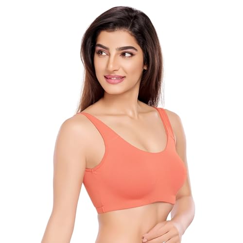 Image of juliet Non Padded Full Coverage Sports Bra for Women | Slip on Bra | Low Impact High Coverage Wireless Support Sports Bra JS 90