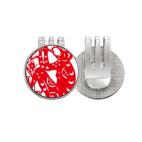 Marcador de pelota de golf de diseño exclusivo Papercut con motivos de porcelana china