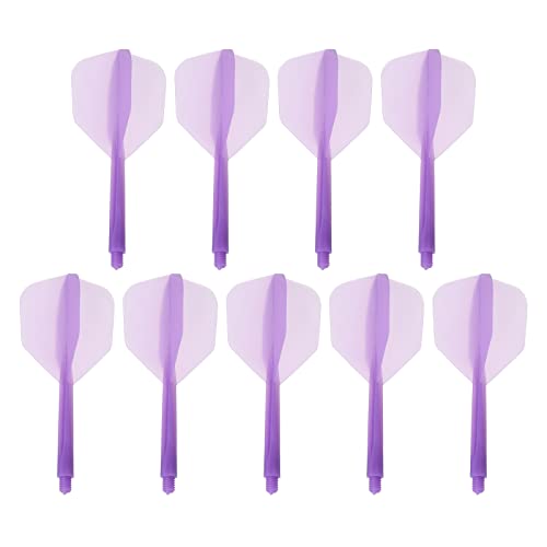 Dardos ejes vuelos de plástico durable PATIKIL, repuestos de plumas violetas, 9 uds