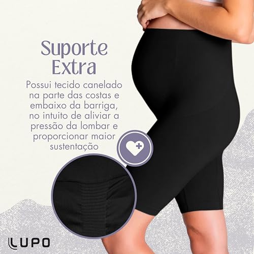 LUPO Kit 2 Calcinhas Feminina Maternidade Anágua Sem Costuras Adulto, 2 Preto, P