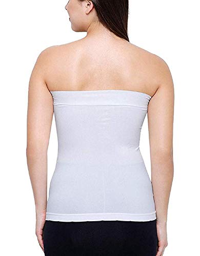 Image of Women's /Girl's Strapless Stretchable Long Bandeau Tube Top Camisole Free Size