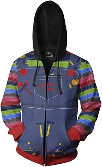 Sinastar Adults 3D Printed Hoodie Cosplay Costume Halloween Sweatshirt