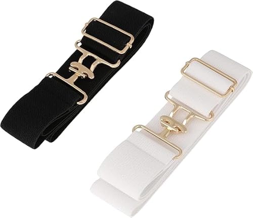 Elastic Equestrian Belt for Women, 2Pcs Horseback Riding Belts With Surcingle Buckle, Horse Bit Belt for Equestrian Sports