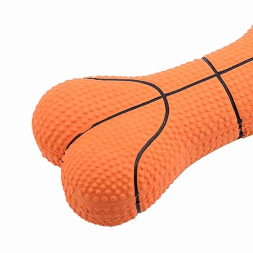 Acouto Haustier -Hund Spielzeug Biss Latex Knochenpapler Kauen Spielzeug Schön angenehm. Haustier Spielzeughund Biss Latex Knochen Spielzeughund Kauen (Basketball)