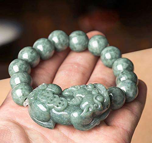 Bracelet Piyao Feng Shui jade birman pour attirer l'argent et la bonne chance - 2