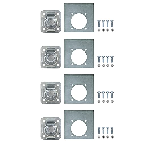 Anneaux de corde B801AK4 Buyers Products pack de 4 platine ancrage pour sangle utilitaire