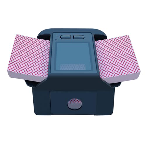 EPOCHWIT Automatic Card Shuffler Machine for 1-2 Deck Playing Cards, Casino Home Card Games, UNO, Bridge, Texas, Smooth Shuffling, High Speed, Low Noise