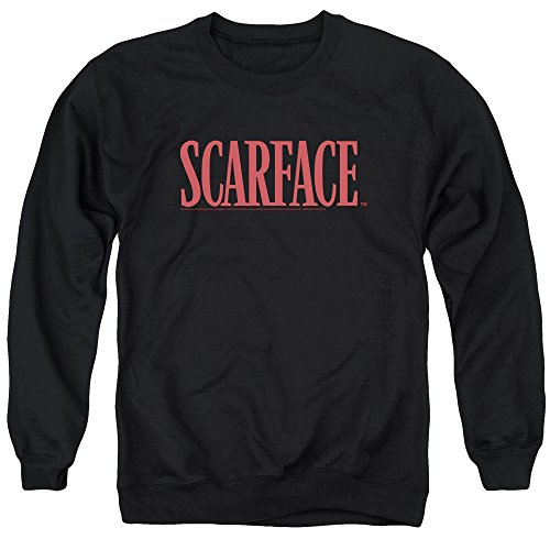 Scarface Logo Unisex Adult Crewneck Sweatshirt for Men and Women, X-Large Black