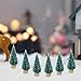Orgrimmar 24 PCS Artificial Mini Christmas Trees Snow Frost Ornaments Bottle Brush Trees with Wooden Bases for Christmas Home Party Decoration, 6 Sizes