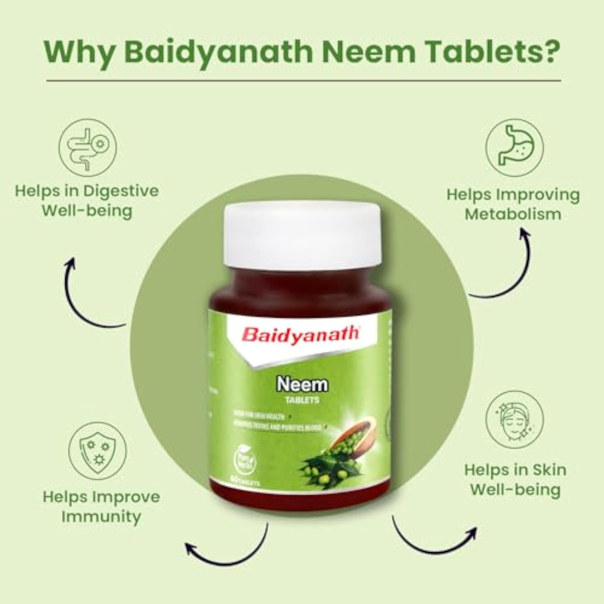 Baidyanath Neem Tablets, 60 Tablets