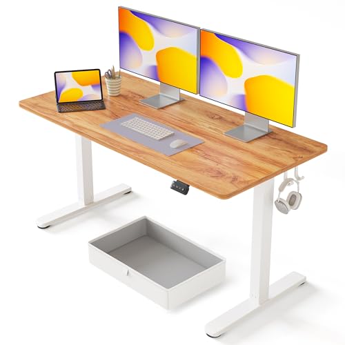 FEZIBO 55 x 24 Inches Standing Desk with Drawer, Adjustable Heigh...
