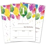 LETUROIA 1st Birthday Invitation Cards, Is Turning...