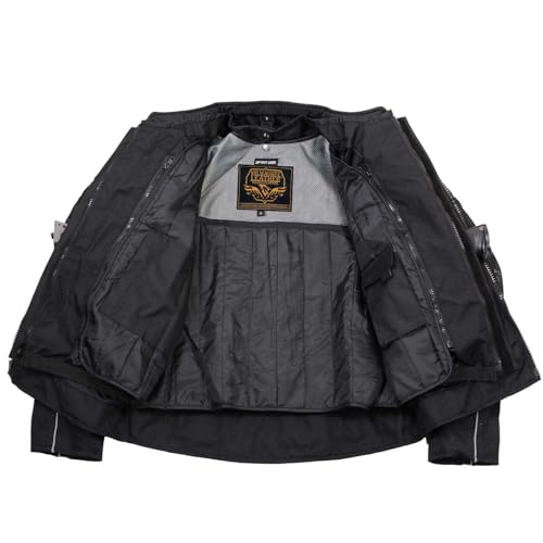 Image of Milwaukee Leather Men's CE Armored Textile Motorcycle Rider Jacket - Year Round Wear