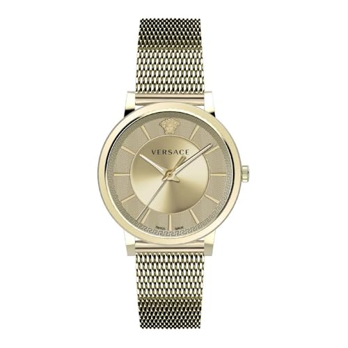 Montre Quartz Versace VE5A00720 Unisexe en acier inoxydable couleur or mode chic