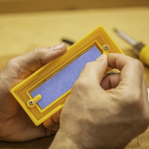 Smith’s SK2 2 Stone Sharpening Kit – 5” Medium + 4” Fine Arkansas Stones + Honing Oil – Non-Slip Plastic Base – Outdoor Hunting, Pocket, + Buck Knife Sharpener - Thumbnail 6