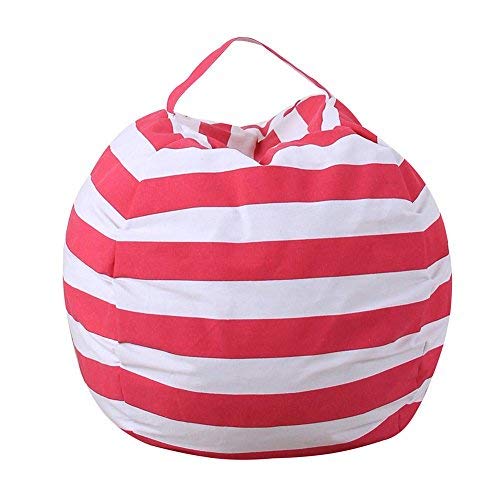Youthkit Striped Pattern Kids Toy Storage Bag Stuffed Animal Soft Plush