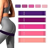 Resistance Band Set Exercise Band Anti-Slip Workout Bands for Women, 5 Pcs Fitness Bands for...