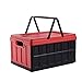 Ritanne 55L Plástico Grande PP Cesta De Picnic Compras Viajes Camping Bolsas De Comestibles El Grosor Plegado Es De Solo 6,5 Cm El Soporte Interno No Se Colapsa (Color : Red 35L)