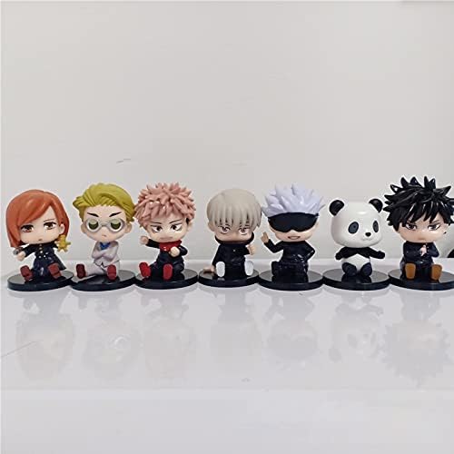 Jujutsu Kaisen Figures Set Anime Gojo Satoru Itadori Yuji Action Figures Cartoon Characters PVC Statue Collection Model Desk Decoration Gift for Kids and Fans