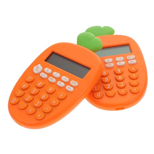 Calculadoras electrónicas portátiles de plástico con forma de zanahoria