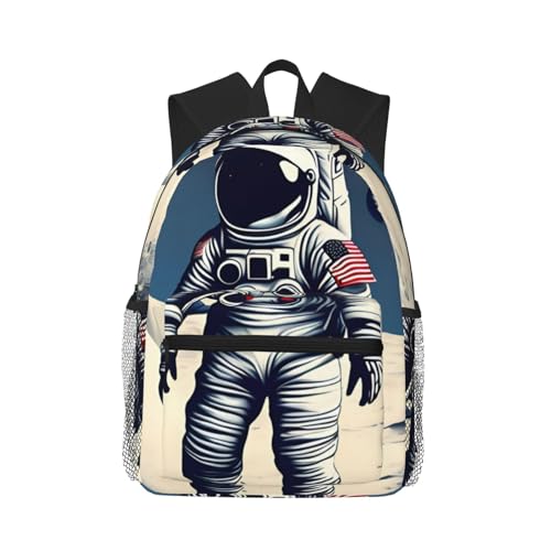 Sac à dos de voyage imprimé astronaute au look vintage unique