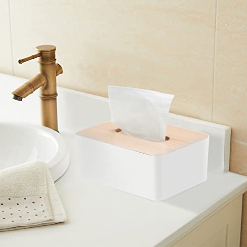 Boîte à mouchoirs, Boite Mouchoirs Decorative avec Couvercle en Bambou – vue 7