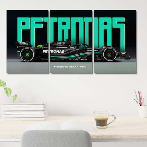 Image of Good Hope Petronas Formula 1 car Split poster, car wall art, man cave decor, Porsche 911 poster, luxury sports, gift for F1 Racing lovers, automotive art, Poster wall decor,