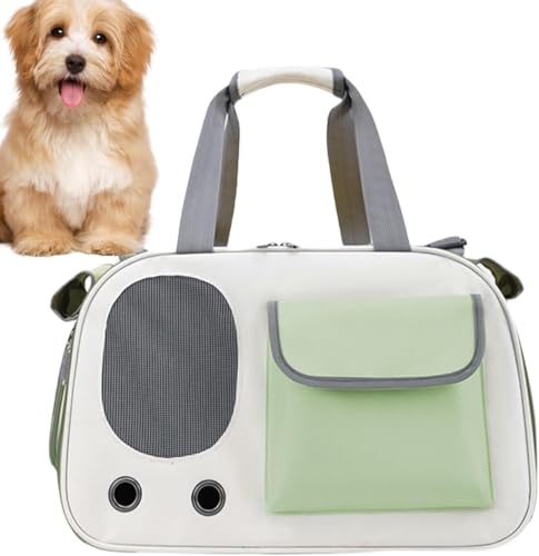 Dlwk 犬用トラベルバッグ ポータブルペットバッグトート 子犬、猫、小型犬、動物用の折りたたみ式ペットキャリアトートキャットキャリア
