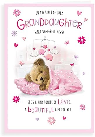 Granddaughter 6th Birthday Card - Multicolour Candles & Stars - The