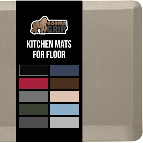 GORILLA GRIP Comfortable Cushioned Kitchen Mats for Floor, Waterproof and