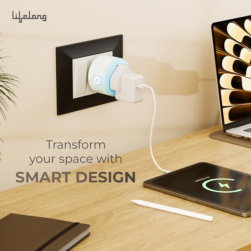 Image of Lifelong Electronics 10A WiFi Smart Power Plug for Home Automation | With App Control, Timer, Voice Control, Scheduling | Smart Plugs Gadget | Electrical Switch Socket | Compatible with Alexa & Google