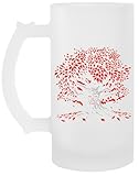 Gedruckt in Europa JINBETEE Wehrwald von Winterfell Transparenter Bierglas-Trinkbecher mit Griff