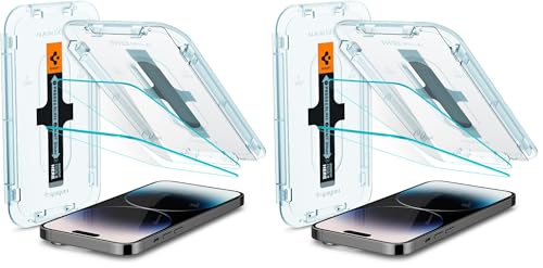 Image of Spigen Tempered Glass Screen Protector [GlasTR EZ FIT] designed for iPhone 14 Pro [Case Friendly] - Sensor Protection / 4 Pack