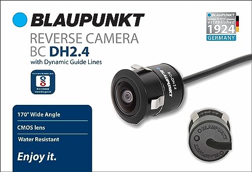 Image of BLAUPUNKT DH 2.4 Car Reverse Parking Camera (Bumper) with SD Picture Quality & Moving Guidelines, Pixels- 733 x 493, 170˚Wide Angle, Water Resistant, Sensor- CMOS, Compatible with SD(NTSC) Install