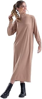 فستان محبوك برقبة مرتفعة للنساء من كارينا