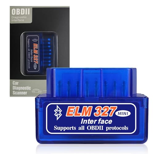 Mini OBD2 Bluetooth Scanner, Bluetooth OBD2 Diagnosegerät kompatibel, Bluetooth-Diagnose für iOS & Android, OBD-II Diagnose, OBD2 Bluetooth Adapter für Moderne Auto
