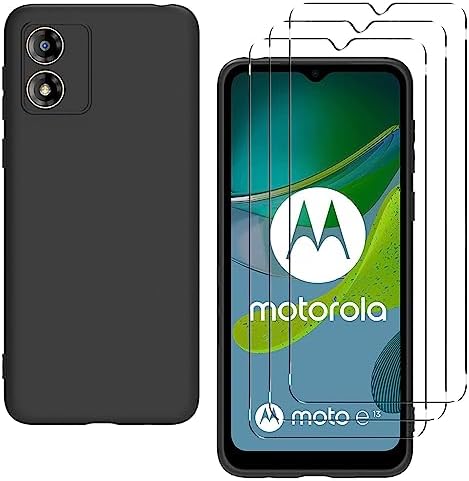 IVoler Cover Per Motorola Moto E15 / G05, Custodia Trasparente Antiurdo In TPU + 2 Pellicole In Vetro Temperato, Kit Protezione Completo - 2