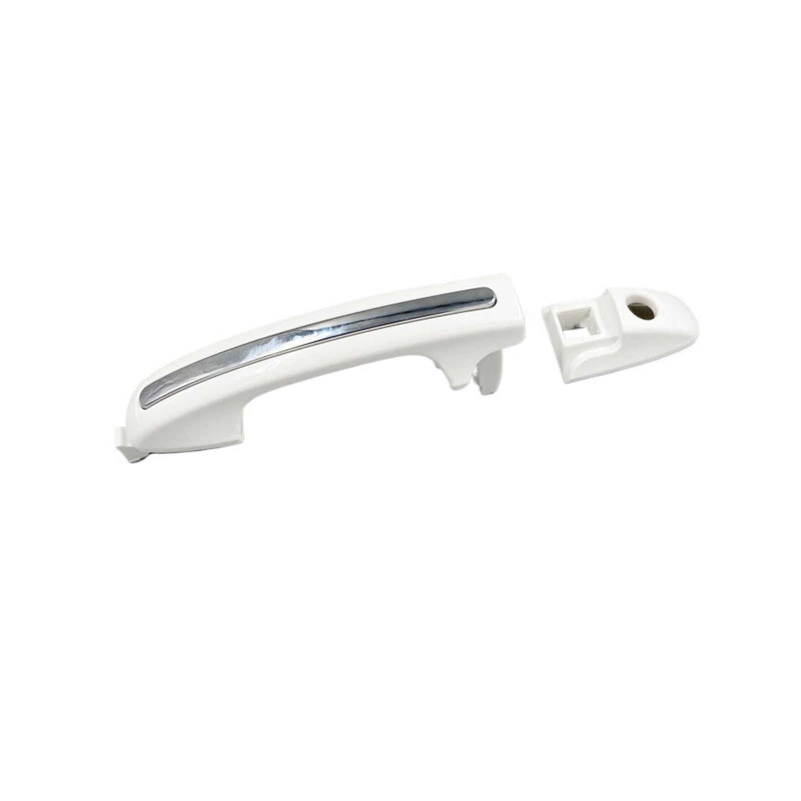 Trxjjvm for Foton for Tunland E3 E5 Pickup Door Outer Handle White Chrome car Exterior Door Handle(Front Left)