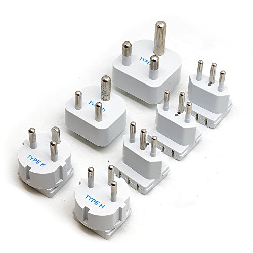 Ceptics - 7 Extra SWadAPt Attachments for World Travel Adapter, Compatible with Dual Voltage Rechargeable Devices, Travel Adaptor Attachments for International Travel