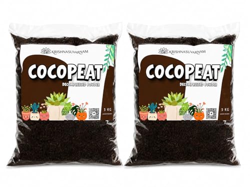 Image of Cocopeat 10kg Low EC Decompressed Powder Ready to Use | Sterilized Coconut Fiber Growing Medium for Seed Germination, Potting Mix, Indoor & Outdoor Gardening & Soil Aeration