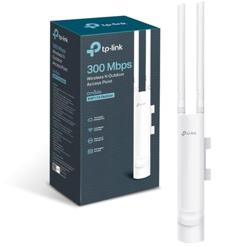 TP-Link EAP110-Outdoor 300Mbps Wireless N Outdoor Access Points, 24V Passive PoE, Easily Wall or...