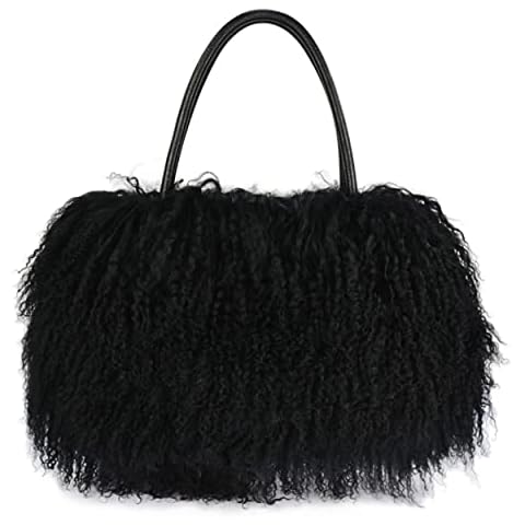 FINILUO Luxury Mongolian Fur Handbag Cover