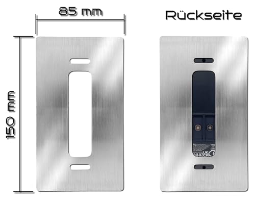 Baron Design | Edelstahl Blende | Zubehör für Ring Videotürklingel Pro Kabel/Video Doorbell Pro 1 & 2 | Halterung, Schild, Wandplatte für Klingel