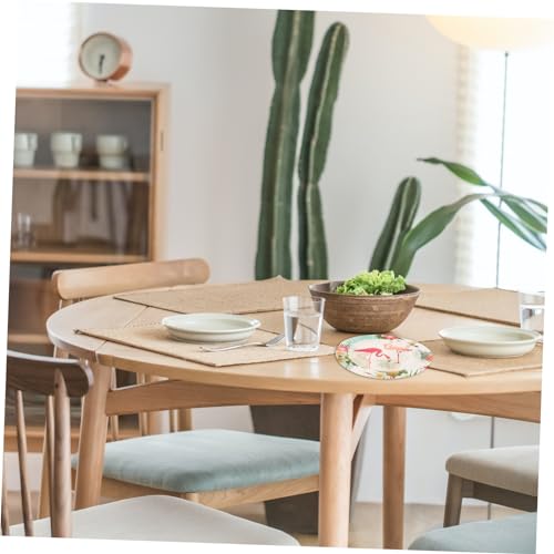 MERRYHAPY 18 Peças Bandeira De Palito De Alpaca Pratos De Jantar De Aniversário Pratos De Sobremesa