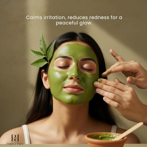 Image of Neem Multani Mitti Clay 300 Gm | 100% Organic Double Filtered Herbal Face Pack for Bright Skin Glow Oil Control Tan Removal | Natural Skincare