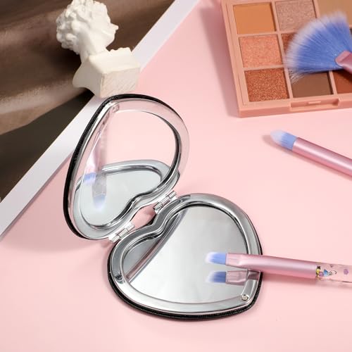 Espejo de Maquillaje Mini Plegable en Forma de Corazón miniatura 7