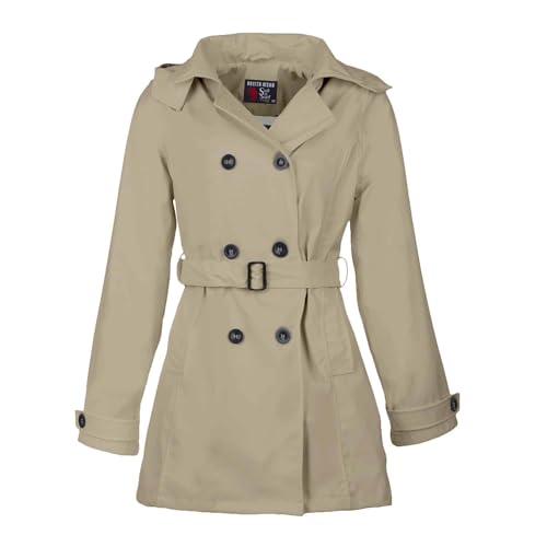 Breizh Ocean - Ciré Imperméable, du XS au 3XL, Création Française CARNAC, Trench Femme avec Capuche Amovible - Coupe vent, Impermeable et Manteau Femme