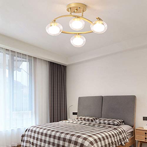 Plafonnier magique G9 or pour illuminer une salle à manger moderne